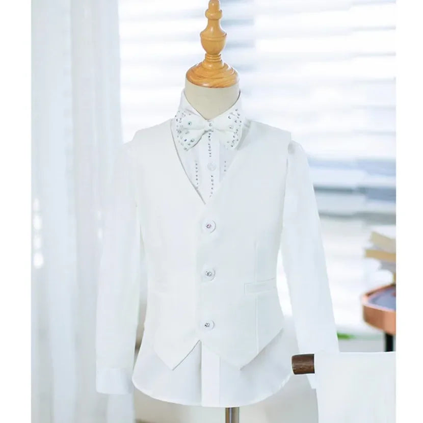 Costume de cérémonie pour garçons, blazer pour performance au piano, mariage, anniversaire, fête formelle, ensemble de costume A4239