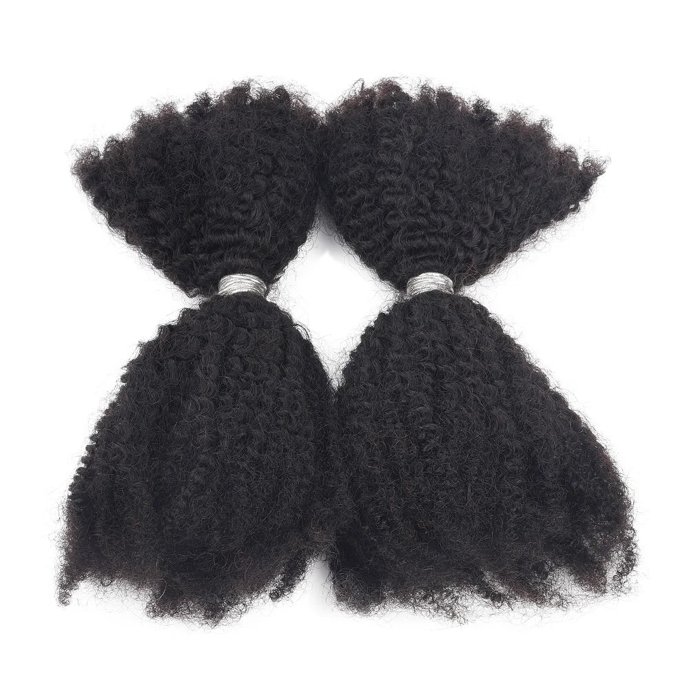 Cheveux humains afro crépus en vrac pour tressage, doux, types 4B 4C, pour locs, extensions de dreadlocks, cheveux humains à tresser