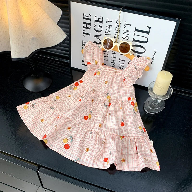 Robe d'été 2026 pour filles à manches volantées, robes de princesse imprimées à volants pour enfants de 1 à 12 ans, vêtements de vacances