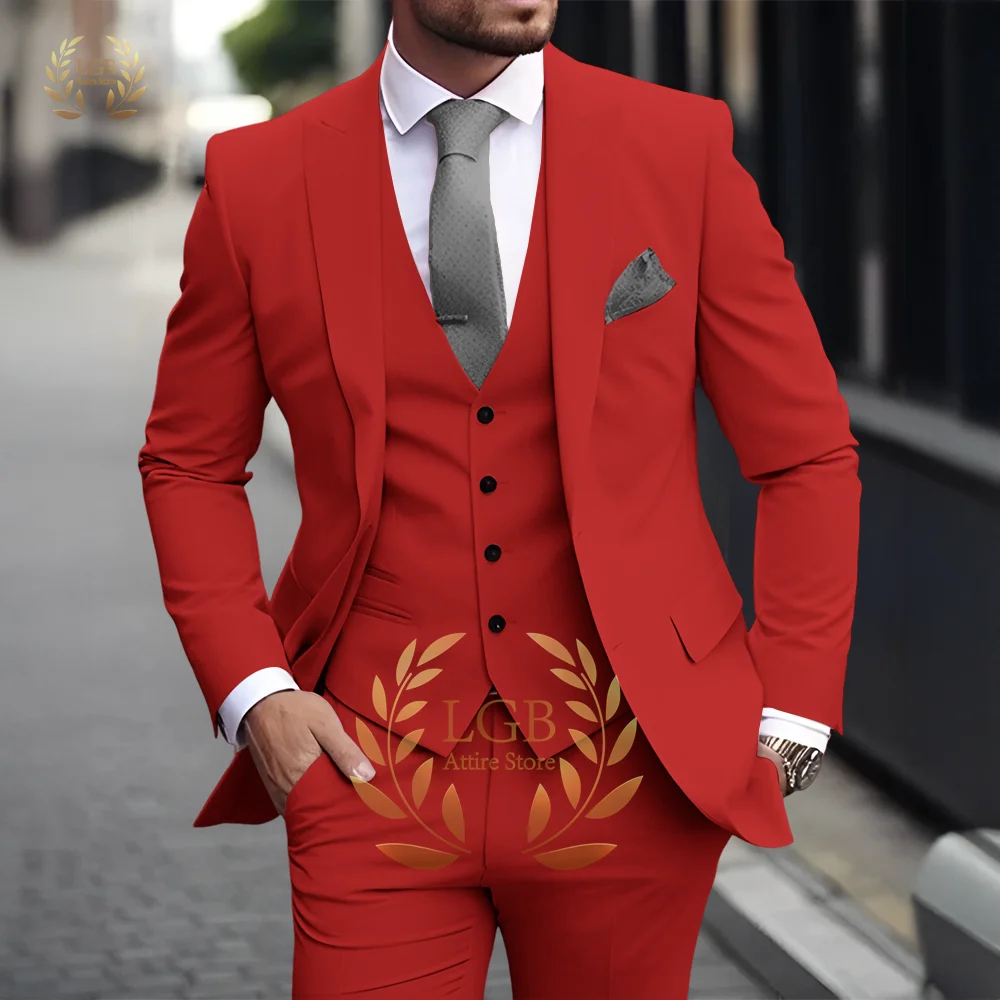 Costume 3 pièces kaki pour hommes, classique, revers, Business, formel, mariage, marié, coupe cintrée, élégant, Style Gentleman, Blazer à la mode