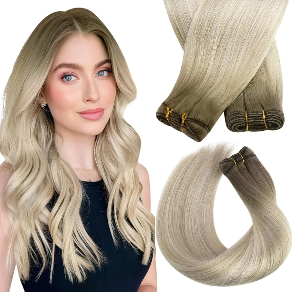 Sunny Hair Genius trame Extensions de cheveux cheveux humains coudre dans les Extensions génie trames de cheveux humains cheveux brésiliens pour les femmes