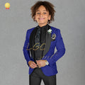 Ensemble 3 pièces en velours noir avec col et queue-de-pie pour garçons, personnalisable pour mariage, fête ou anniversaire, pour les garçons de 3 à 16 ans