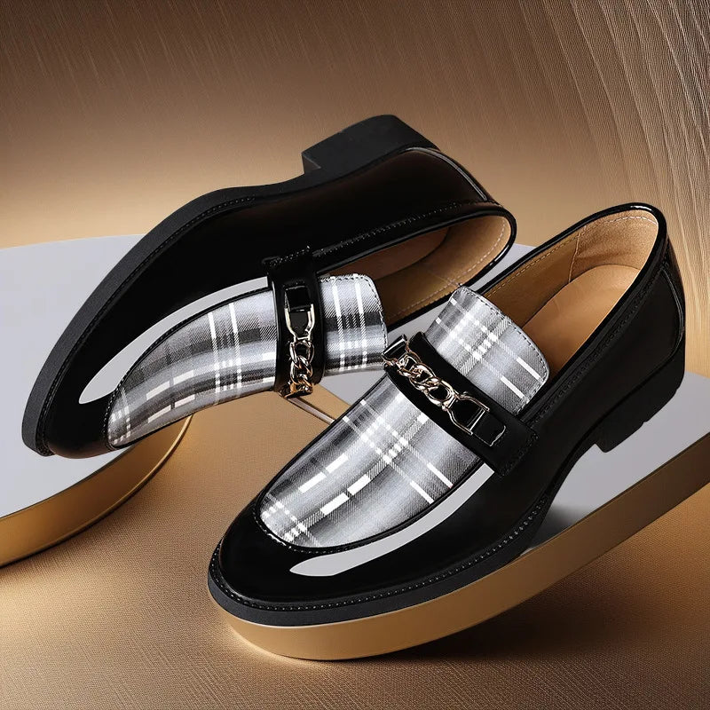 Chaussures en cuir pour hommes, chaussures habillées de style coréen, rétro, polyvalentes, confortables et décontractées