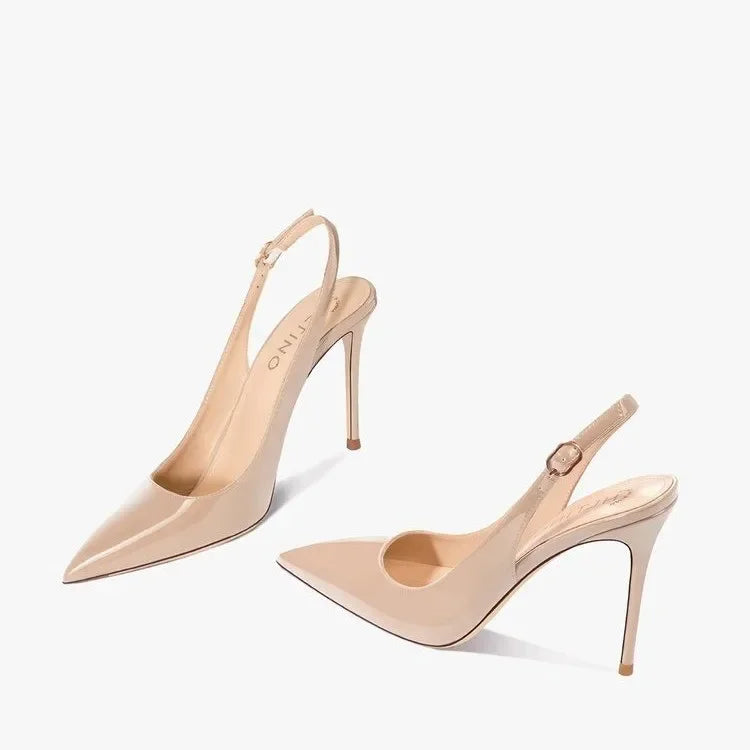Sandales à talons ultra-hauts sexy et élégantes en cuir verni pour l'été, à bride, tendance, pour robe de soirée, chaussures pour femmes