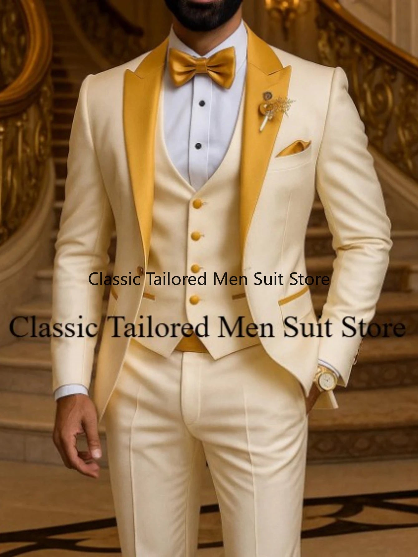Costume de smoking 3 pièces pour hommes, qualité, robe de travail et de fête de mariage