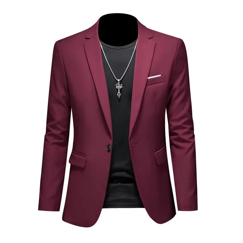 Boutique de mode couleur unie haut de gamme marque décontracté affaires hommes Blazer marié robe de mariée Blazers pour hommes costume hauts Jacke manteau