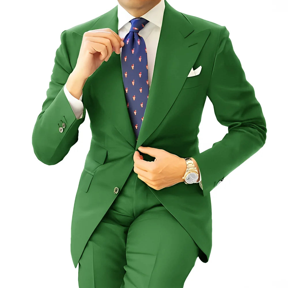 Costume formel pour hommes, vêtements de travail longs pour le bureau, veste de smoking pour marié, pantalon, costume sur mesure, Blazer gris foncé, XS-5XL