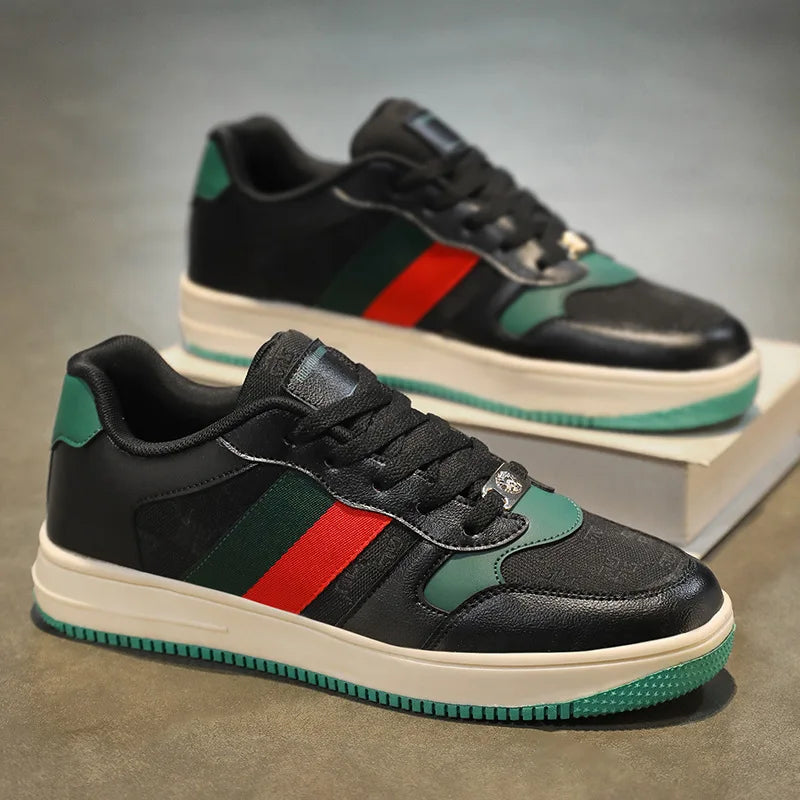 Chaussures de printemps pour hommes, chaussures décontractées en toile, tendance imprimées, chaussures de Skateboard plates et Cool, baskets à lacets, grande taille