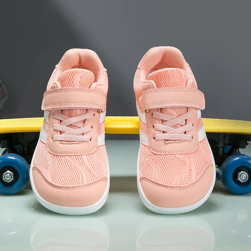 Chaussures minimalistes pieds nus pour enfants (petits/grands), baskets larges à talon plat pour garçons/filles, chaussures de marche et de skate