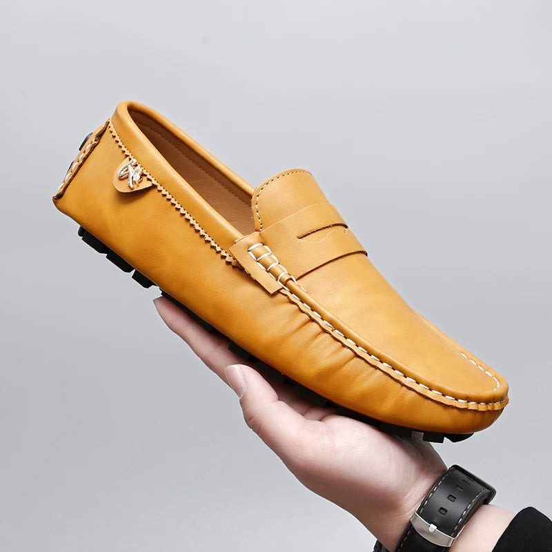 Mocassins souples décontractés de luxe pour hommes, chaussures de conduite, chaussures d'affaires, automne, hiver, haute qualité, nouveauté, 2024