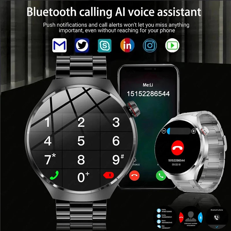 Nouvelle Montre Connectée GPS 4 Pro 2026 pour Hommes, Écran AMOLED 360*360, Fréquence Cardiaque, Appel Bluetooth, Étanche IP68, Montre Intelligente Sportive pour Homme
