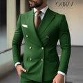 Costume 2 pièces haut de gamme pour hommes, Blazer, pantalon, smoking pour marié de mariage, veste à Double boutonnage, tenue Design Slim Fit
