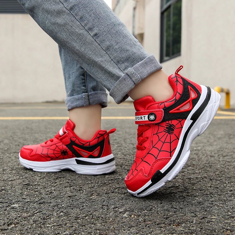Marque enfants dessin animé araignée baskets garçons chaussures de sport confortables en plein air chaussures de Tennis antidérapantes chaussures de course légères et décontractées