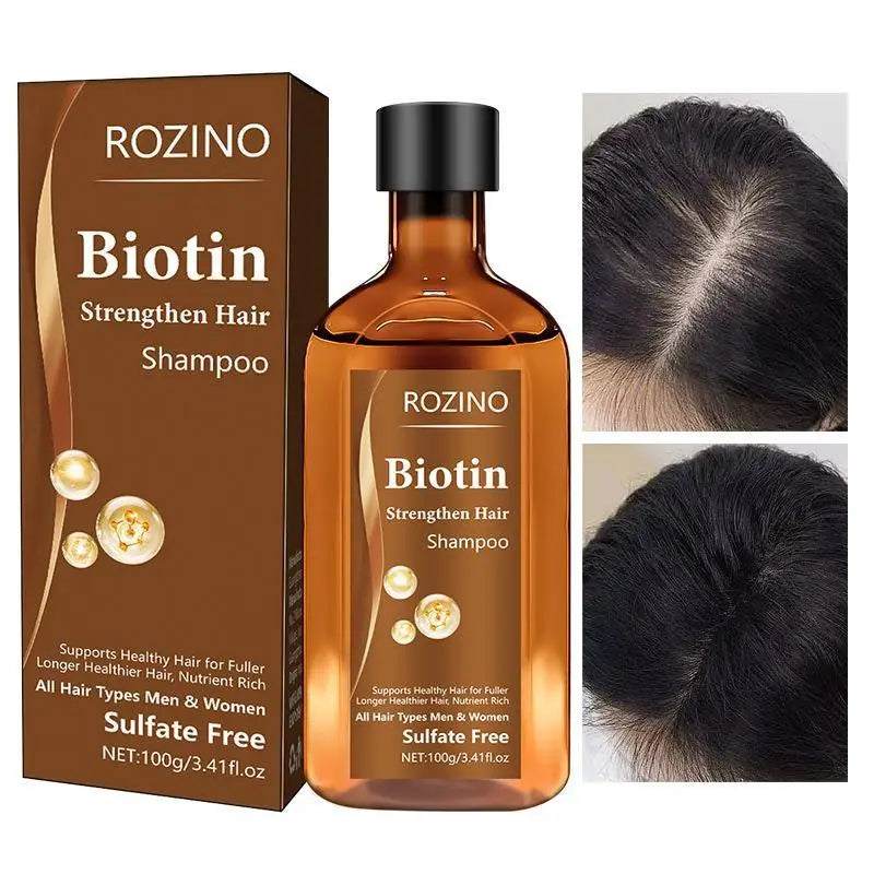 Shampoing à la biotine pour la croissance des cheveux, traitement anti-chute pour hommes et femmes, épaississement rapide et re-huile, beauté et santé