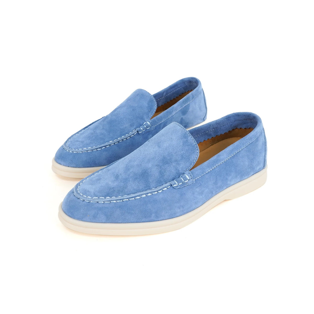 Chaussures plates de luxe en cuir pour femmes, mocassins de créateur, chaussures de marche confortables pour femmes, chaussures décontractées d'été, décontractées 44