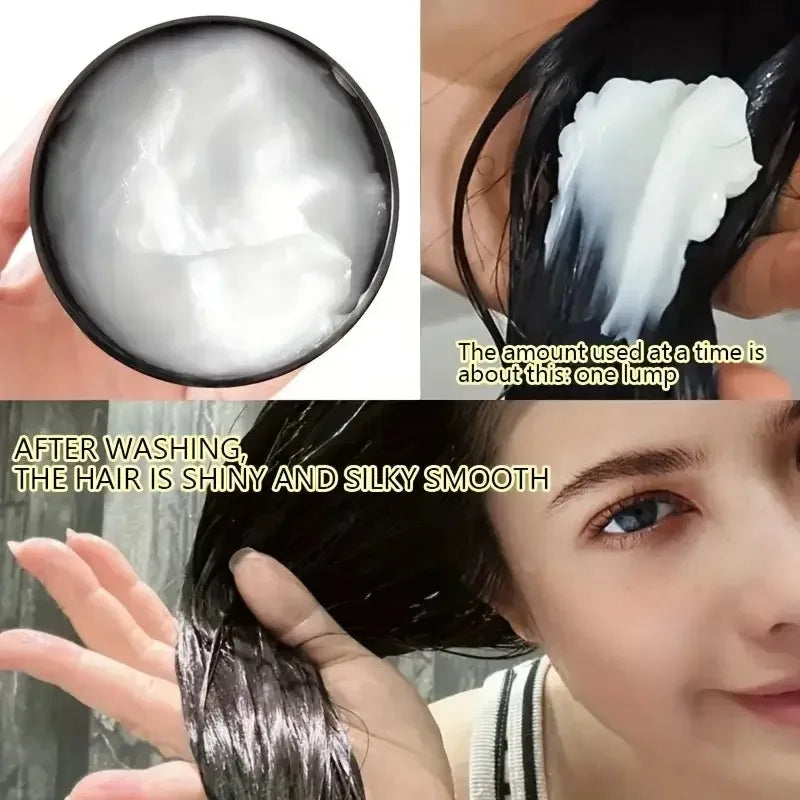 Masque capillaire au collagène et à la kératine, contrôle du sébum, masque capillaire à l'huile d'argan marocaine, revitalisant, doux, lisse, réparation des cheveux abîmés, soin des cheveux