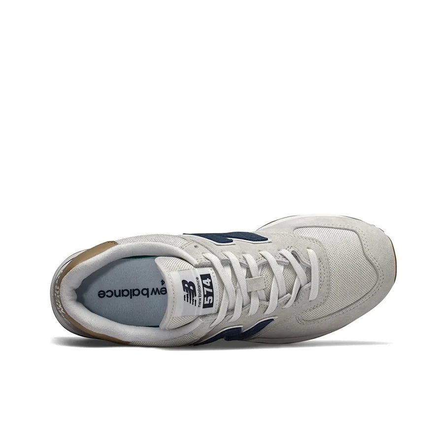 New Balance NB 574 Chaussures de course décontractées à tige basse avec amorti en tissu, résistantes à l'abrasion, unisexes, grises