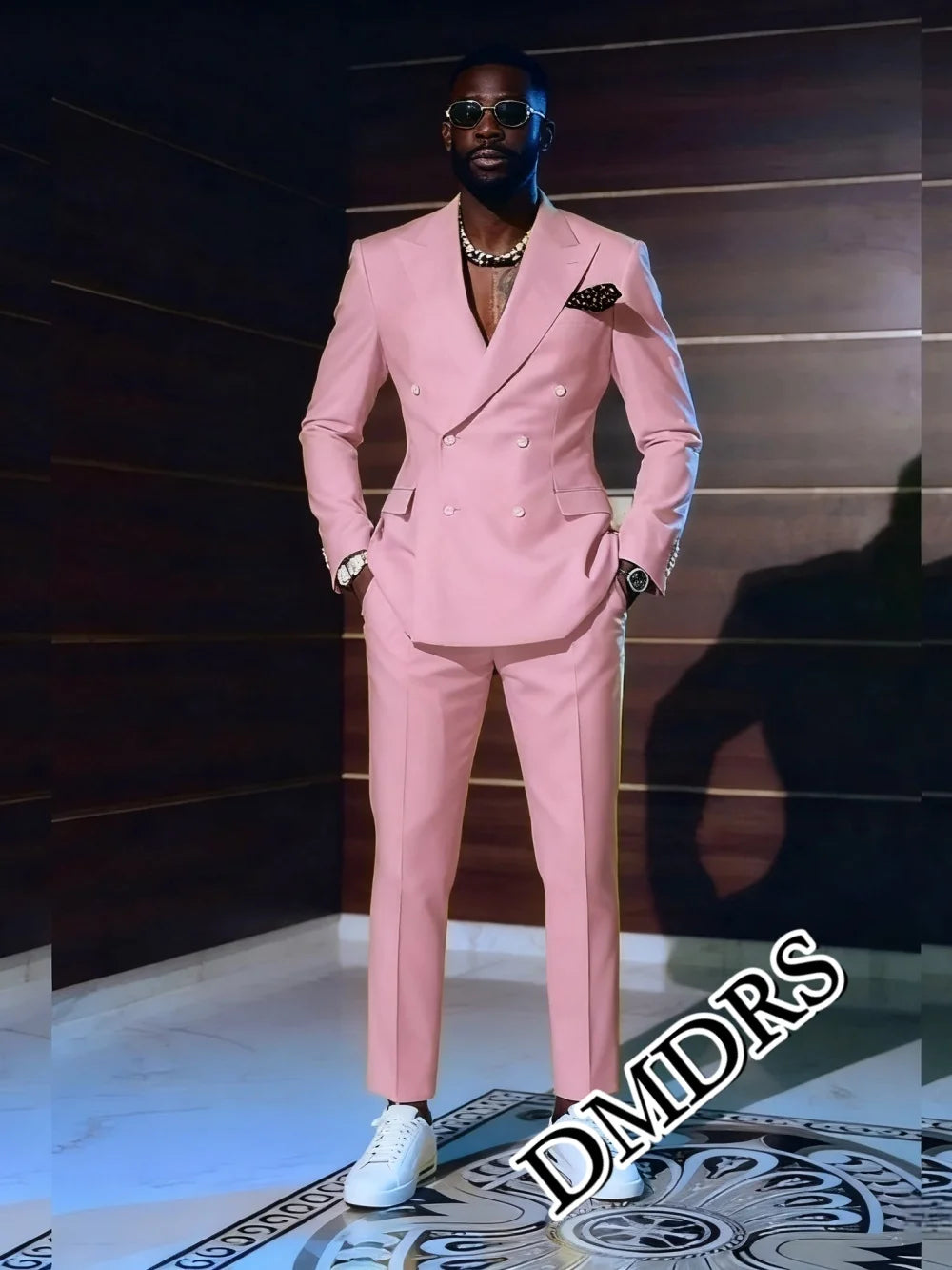 Ensemble de costume rose élégant pour hommes 2 pièces pour mariage ensemble de costume formel pour hommes d'affaires ensemble de costume élégant pour hommes de bureau
