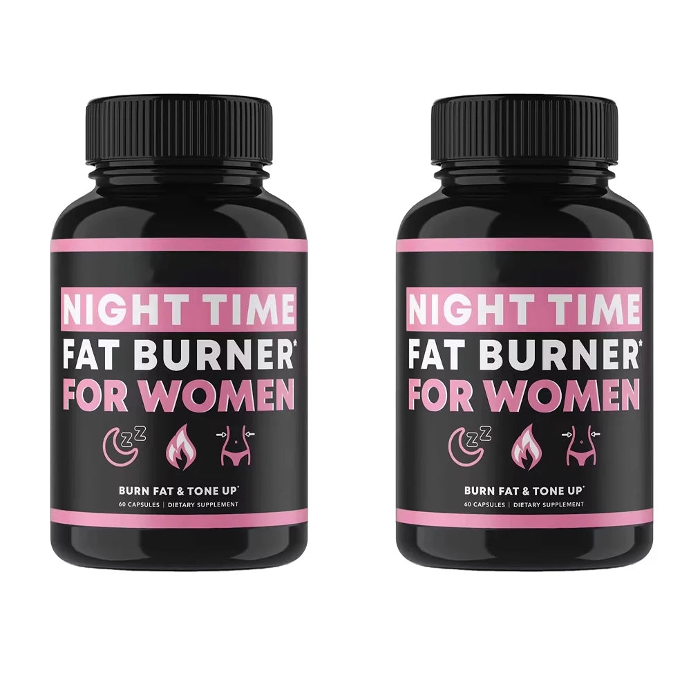Complément brûleur de graisse nocturne pour femmes, brûleur de graisse du ventre et pilules de tonalité pour le gonflage et le métabolisme, suppresseur d'appétit