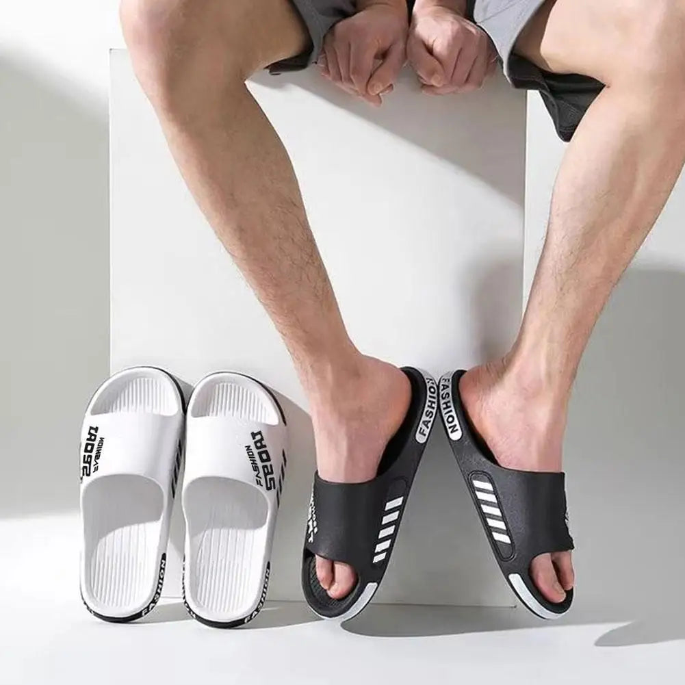Chaussons unisexes en EVA 40-47, semelle plate, sandales ouvertes tendance pour la maison, la plage, la douche, intérieur et extérieur