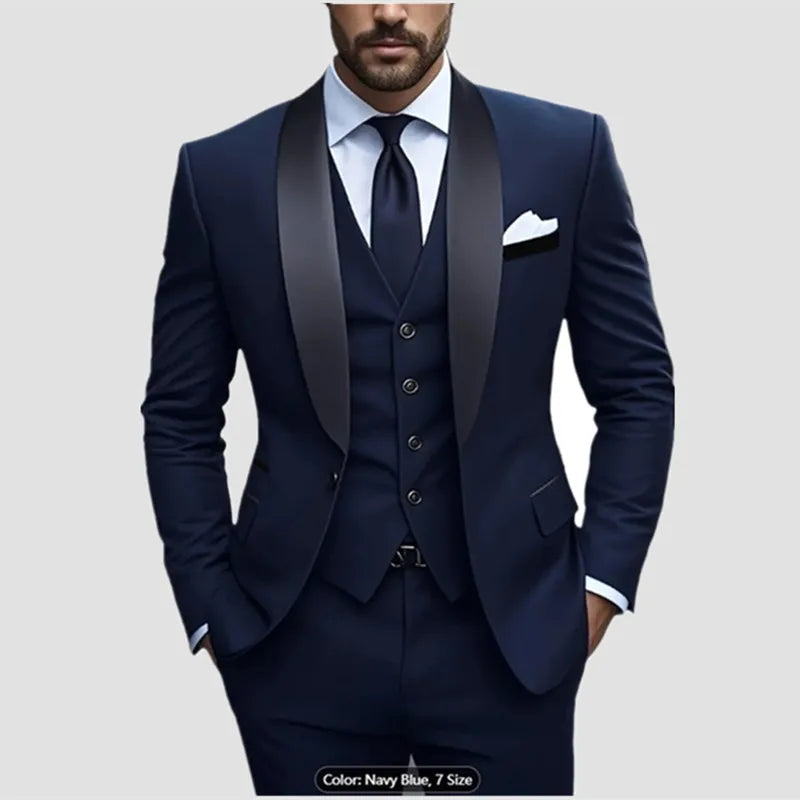 Costume de bal de smoking pour hommes, coupe cintrée, blazer de mariage pour marié, robe de luxe de haute qualité, costume de fête pour Banquet d'affaires