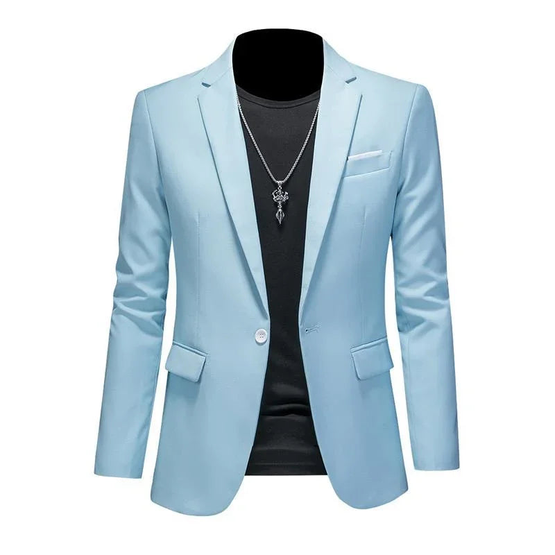 Boutique de mode couleur unie haut de gamme marque décontracté affaires hommes Blazer marié robe de mariée Blazers pour hommes costume hauts Jacke manteau