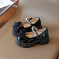 Nouvelles chaussures de princesse à nœud perlé pour enfants printemps-automne, chaussures Mary Jane à talon bas souples pour filles, mocassins à boucle, chaussures décontractées pour tous les jours