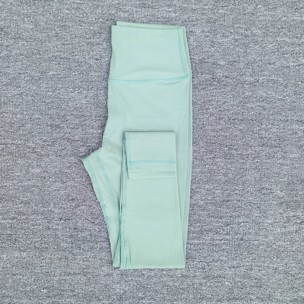 Legging de Yoga taille haute pour femmes, couleur unie, grande taille, pantalon de Sport, entraînement complet, jogging25, poche interne athlétique douce, 2.0