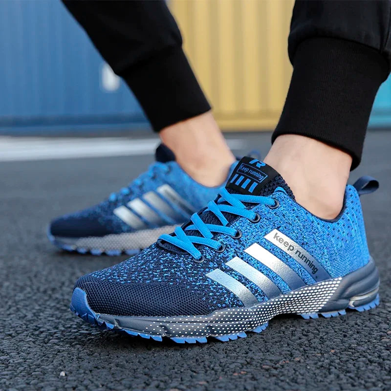 Baskets d'extérieur respirantes pour hommes, chaussures de sport légères, chaussures de course confortables, marche et entraînement, été