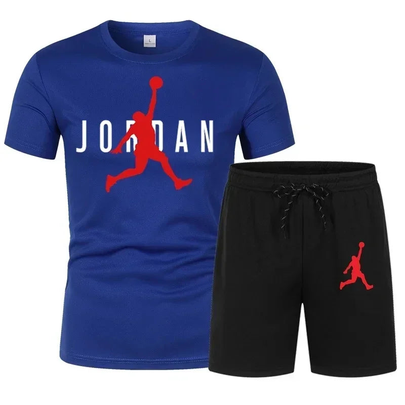 Été populaire hommes T-shirt + short costume hommes sport costume impression décontracté mode à manches courtes T-shirt ensemble hommes Joggers costume ensemble