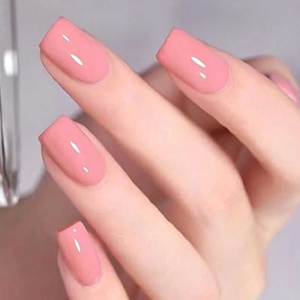 ARTAUG 24 pièces presse sur ongles moyen blanc carré presse sur ongles doux presse sur ongles coréen presse sur les ongles
