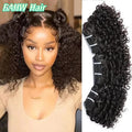 Cheveux brésiliens courts crépus bouclés paquets avec fermeture 100% non transformés Extension de trame de cheveux cheveux humains couleur naturelle cheveux vierges