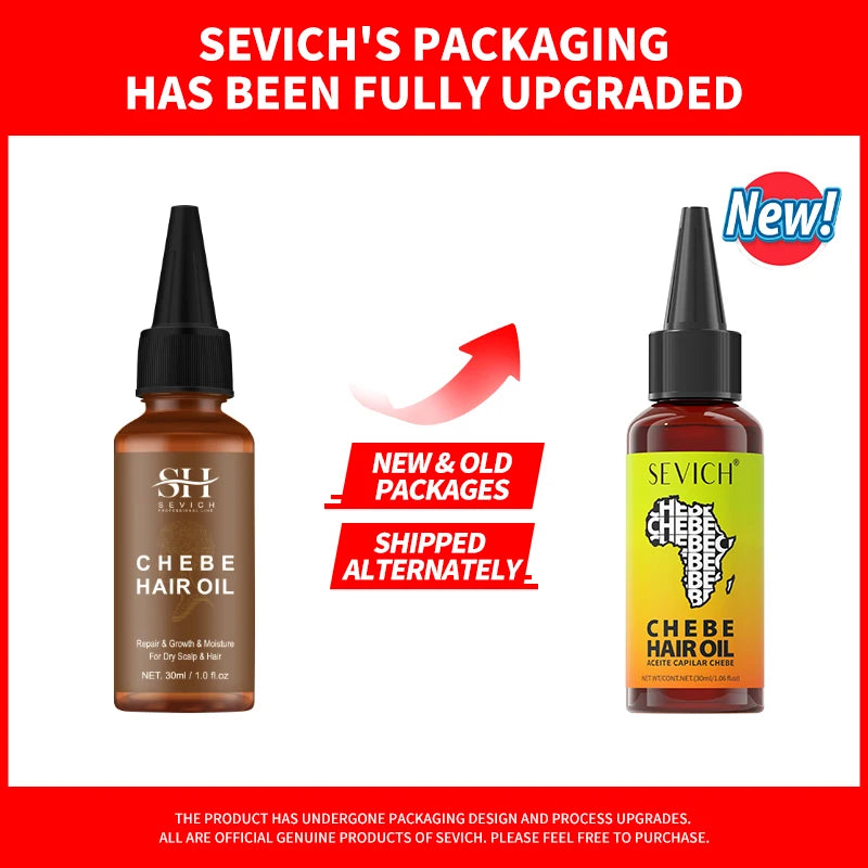 Sevich afrique huile de croissance des cheveux 30ml Traction alopecia Chebe poudre huile d'essence Anti perte de cheveux traitement produit épaissir soins des cheveux
