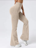 Pantalon évasé taille haute extensible pour femme – Coupe ajustée, idéal pour l'entraînement et les tenues décontractées quotidiennes