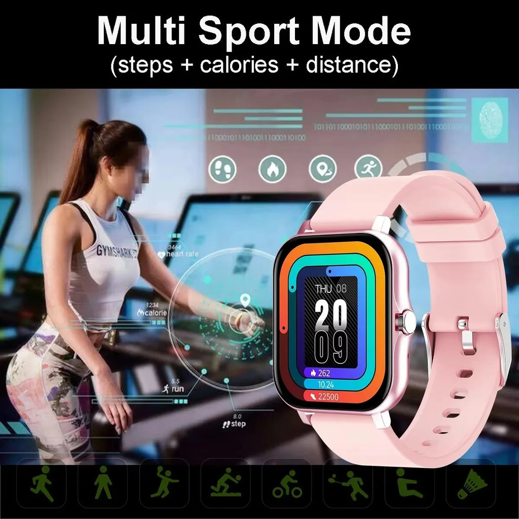 Nouvelle montre connectée multifonctionnelle 2026 pour hommes et femmes, bracelet de fitness et de sport avec Bluetooth, musique, moniteur de sommeil
