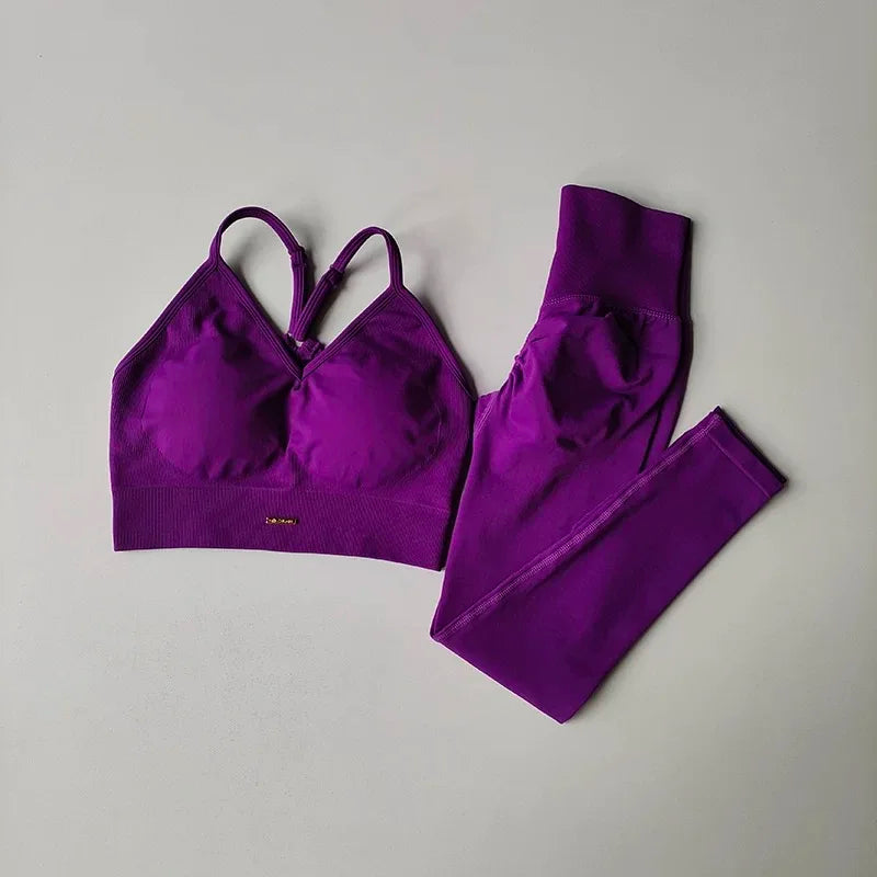 Combinaison de sport pour femme Peach à taille haute et effet push-up, résistante aux chocs, pour le yoga, la course et le style
