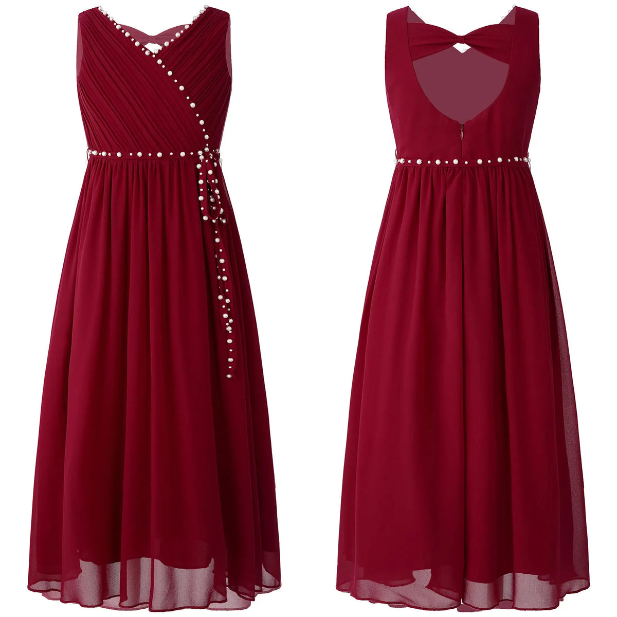 Robe à Fleurs en Mousseline de Soie pour Fille, Tenue de Mariage, Demoiselle d'Honneur, ixd'Anniversaire, Découpe, Col en V Froncé, Été