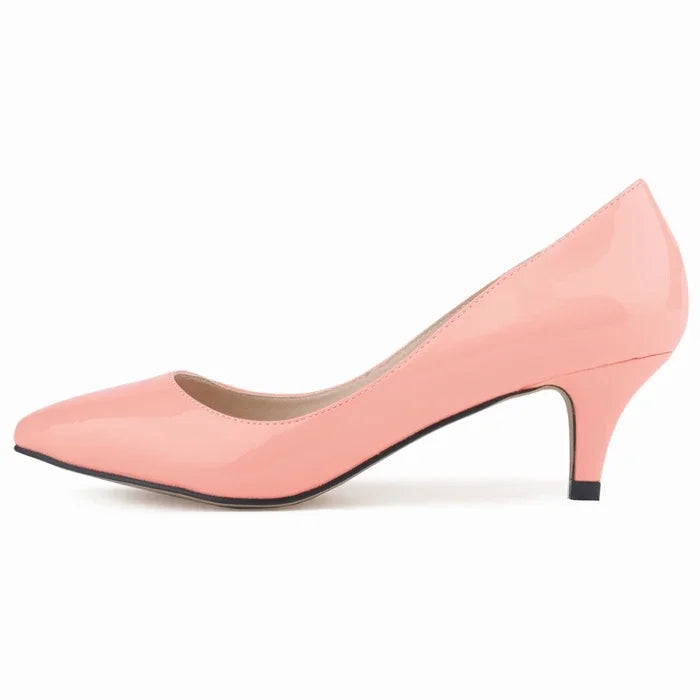 LOSLANDIFEN classique Sexy bout pointu 5 cm bas Med chaton talons hauts femmes pompes chaussures printemps marque Design robe chaussures de mariage
