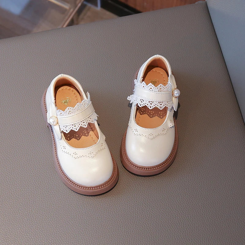 Petites chaussures en cuir pour filles, taille 23-36, chaussures simples en cuir à fond souple pour enfants, Beige, mode polyvalente, chaussures pour bébés pour enfants