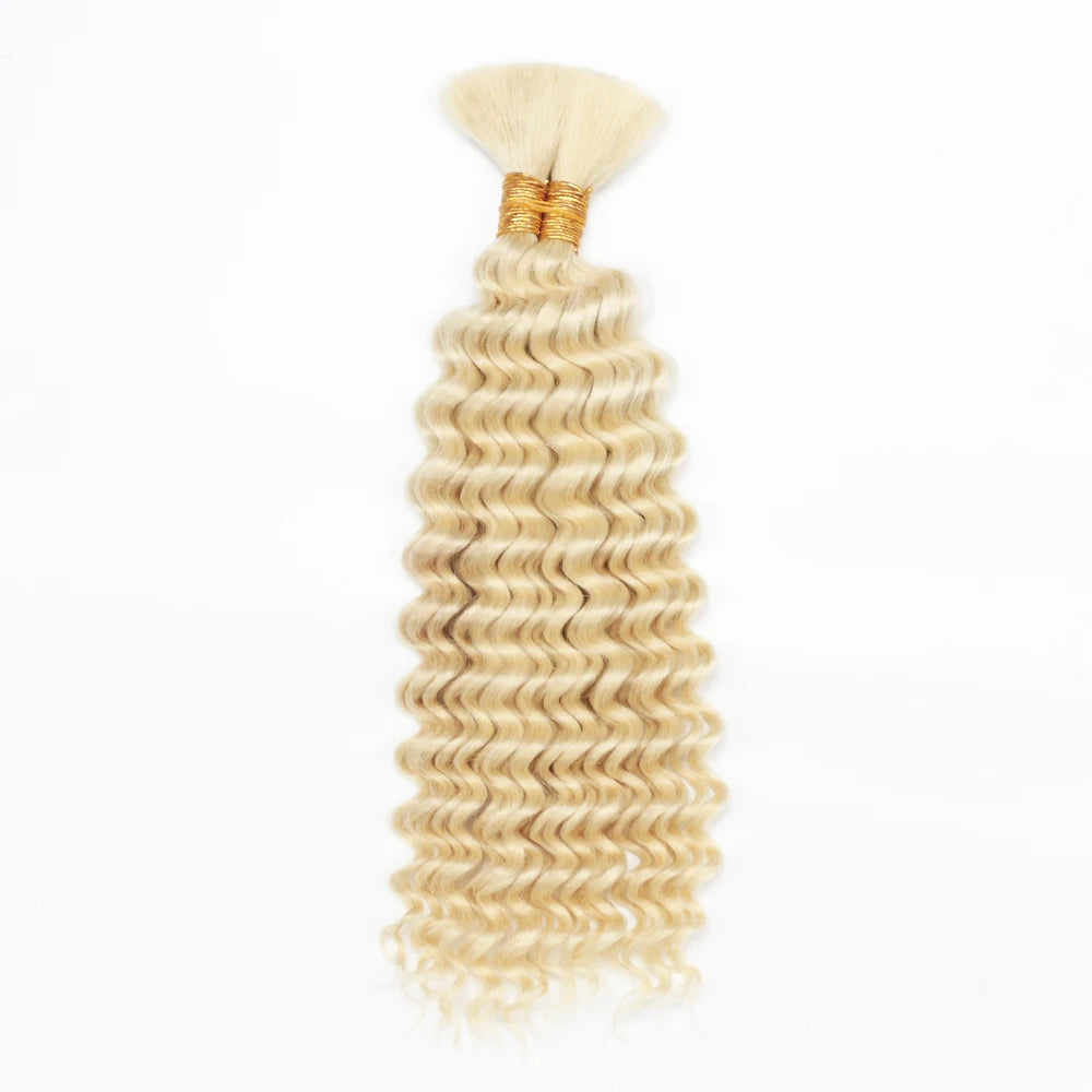Tressage humain cheveux vague profonde en vrac cheveux humains 100g sans trame cheveux humains paquets Micro humain tressage cheveux pour Boho tresses