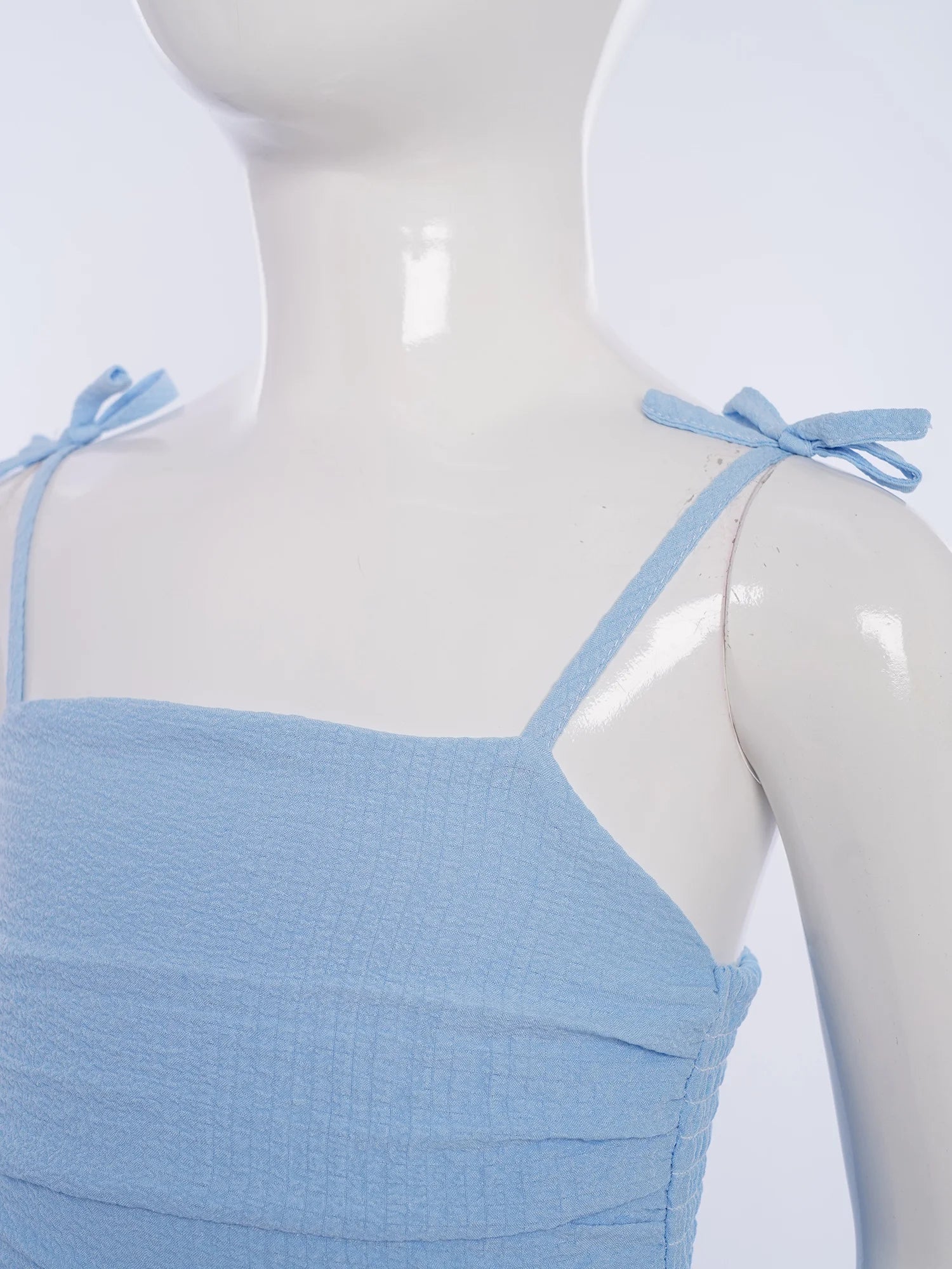 Robe d'été à bulles bouffantes pour enfants filles, bretelles Spaghetti, sans manches, ourlet fluide à volants, robe de princesse pour fête sur la plage et vacances