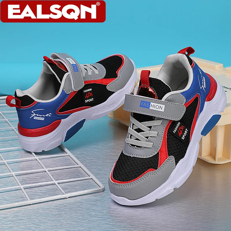 Chaussures de sport pour enfants pour garçons, chaussures de sport décontractées respirantes en maille à la mode baskets de course légères pour étudiants
