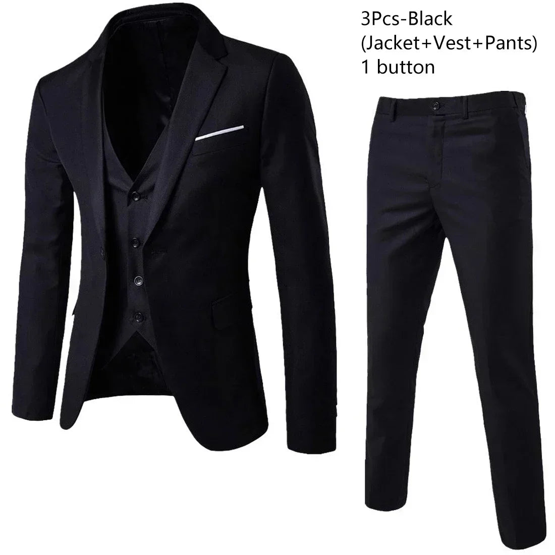 Costumes pour hommes élégant mariage 3 pièces Blazers tenue 2 ensemble vestes gilet pantalon complet 2025 mode classique affaires formel
