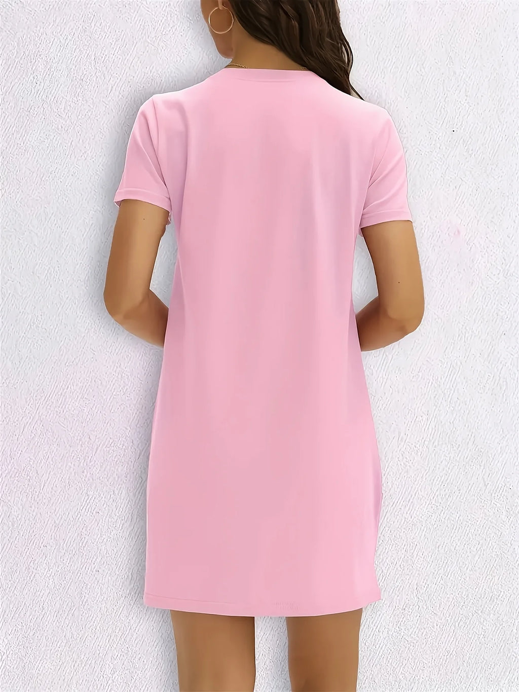 Robe décontractée à imprimé géométrique pour femmes, tenue d'été à manches courtes, Y2k, vêtements pour dames