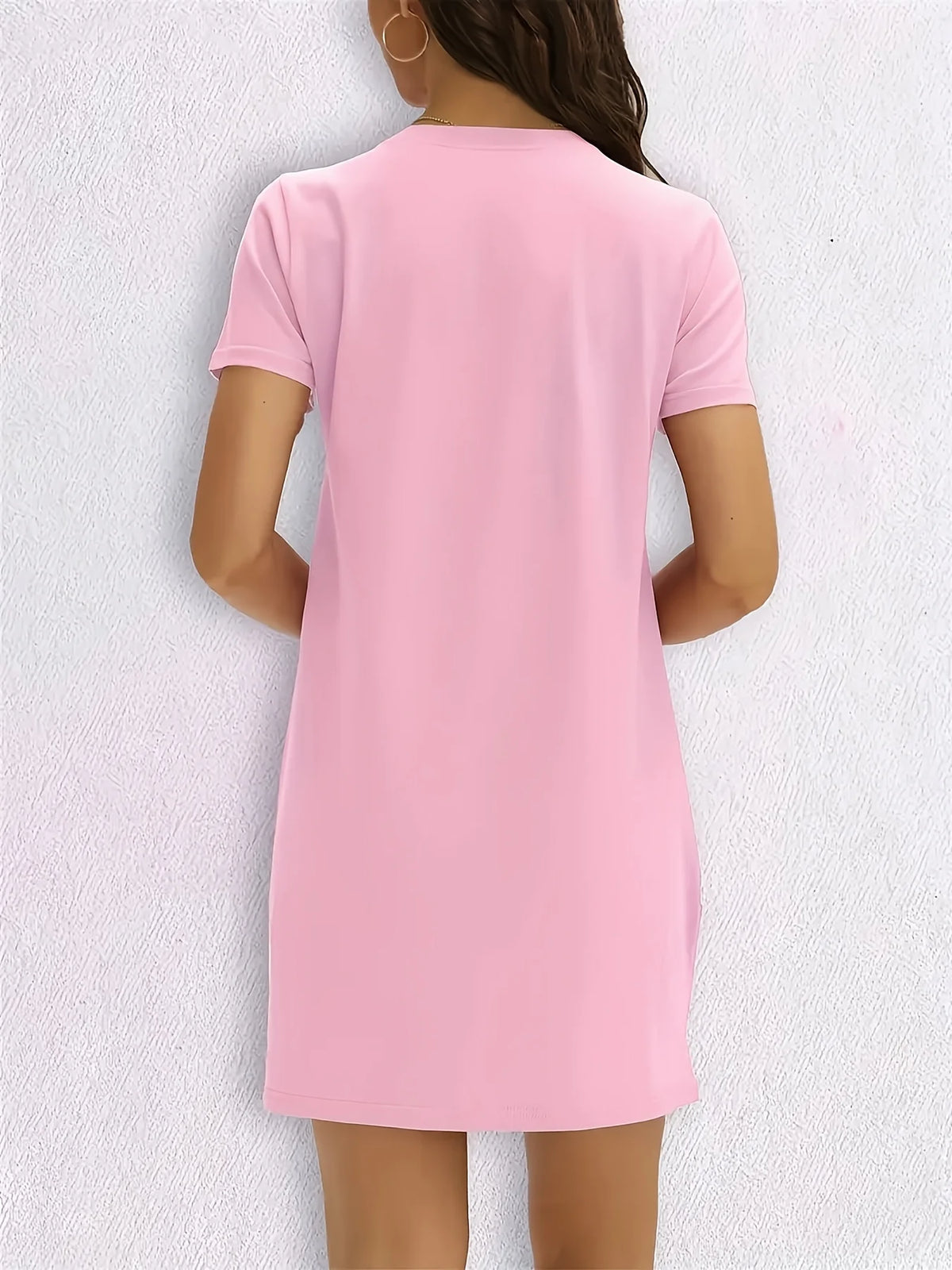 Robe décontractée à imprimé géométrique pour femmes, tenue d'été à manches courtes, Y2k, vêtements pour dames