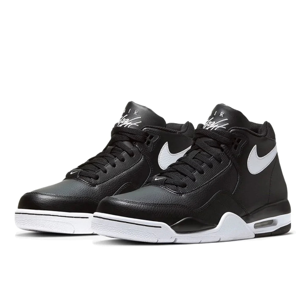 Nike Flight Legacy Mid-Top Retro Basketball Sneakers Homme Noir/Blanc BQ4212-002