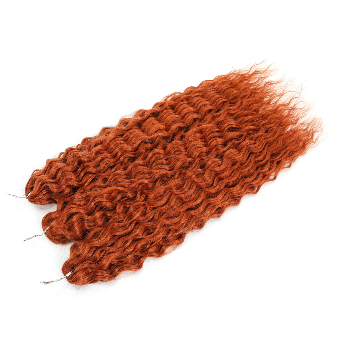 3 Pièces Tresses au Crochet Ombré Brun 300g 24' Ariel Deep Water Wave Blond Blanc Ombré Gris Paquets de Cheveux Synthétiques Haute Température