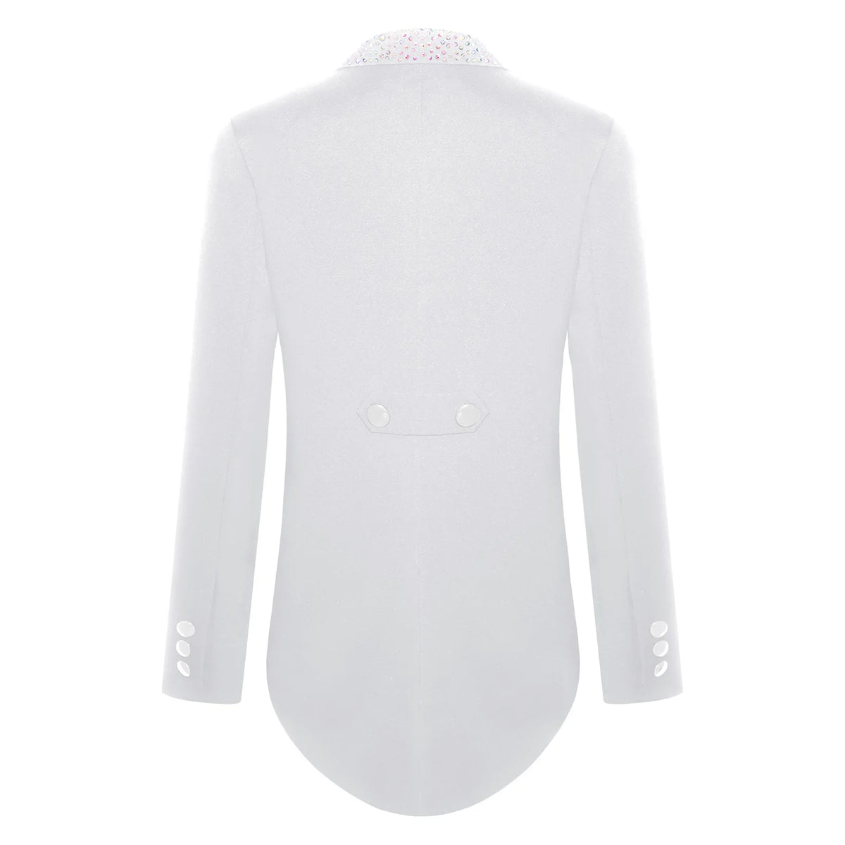 Veste de smoking pour garçons, style gentleman, à revers, ornée de strass, à manches longues, ouverte sur le devant, pour fêtes et mariages
