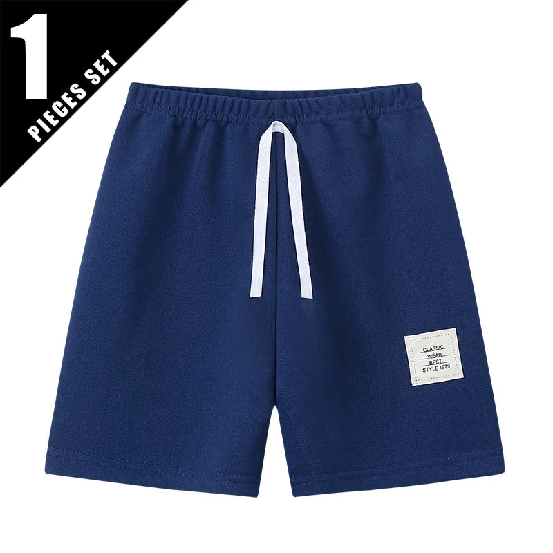 Short à Bretelles Solides pour Enfant Garçon et Fille, Pantalon Joker Confortable à Taille artificiel astique, Mode Décontractée, 1/3/6 Pièces
