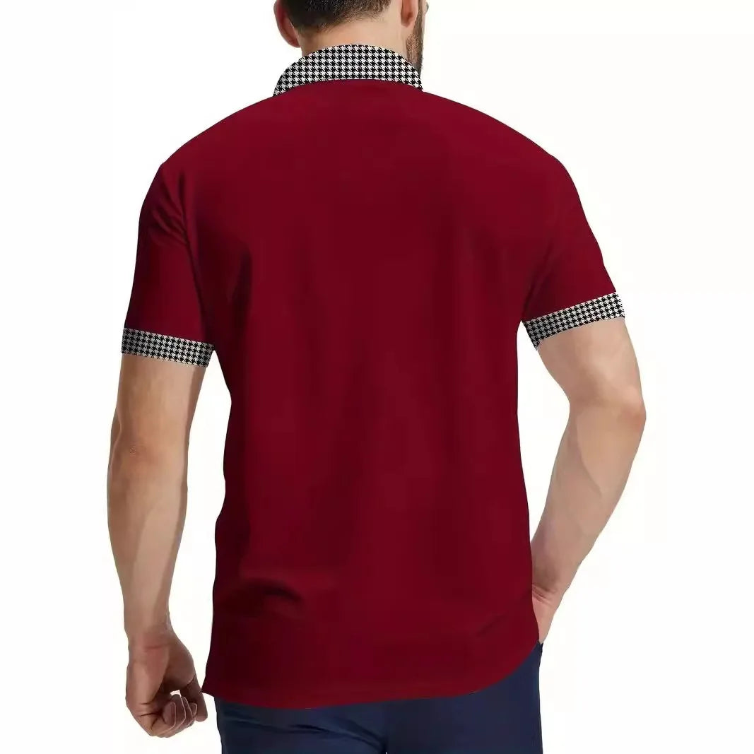 Chemises POLO pour hommes à manches courtes, boutonnées, colorées, pour le sport, vente rapide transfrontalière Amazon été